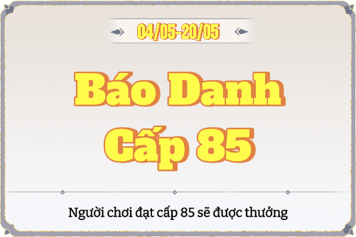 Báo Danh Cấp 85 Máy Chủ Thanh Long Xuất Thủy